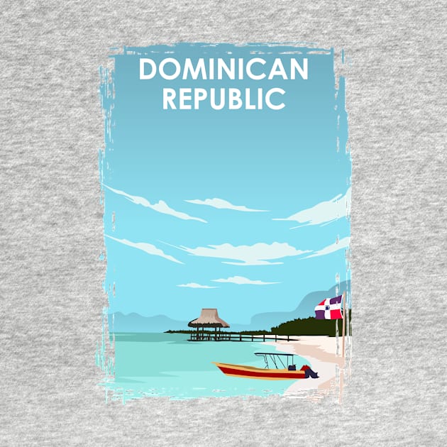 Dominican Republic Travel Poster by jornvanhezik